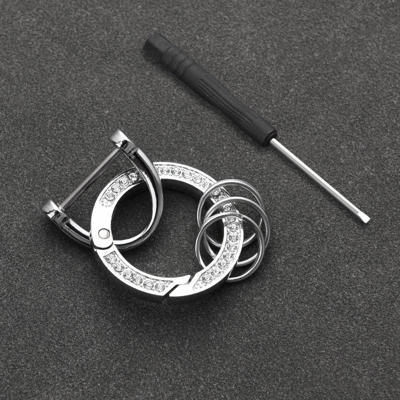Circle silver buckle horseshoe buckle 3 small circle screwdriver