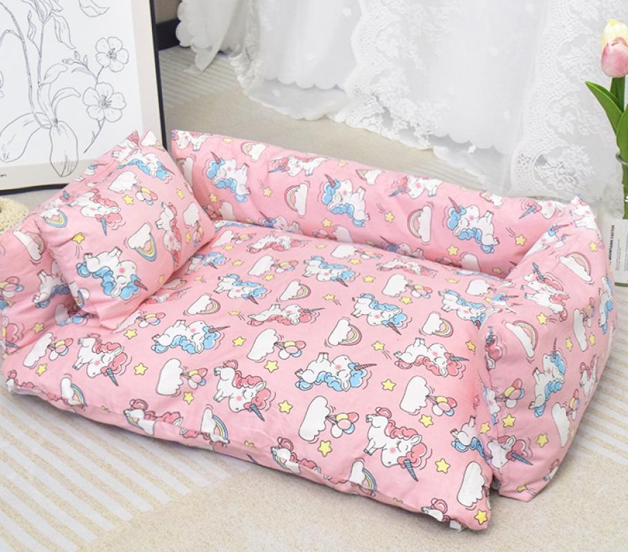 Unicorn pink bedding five-piece set