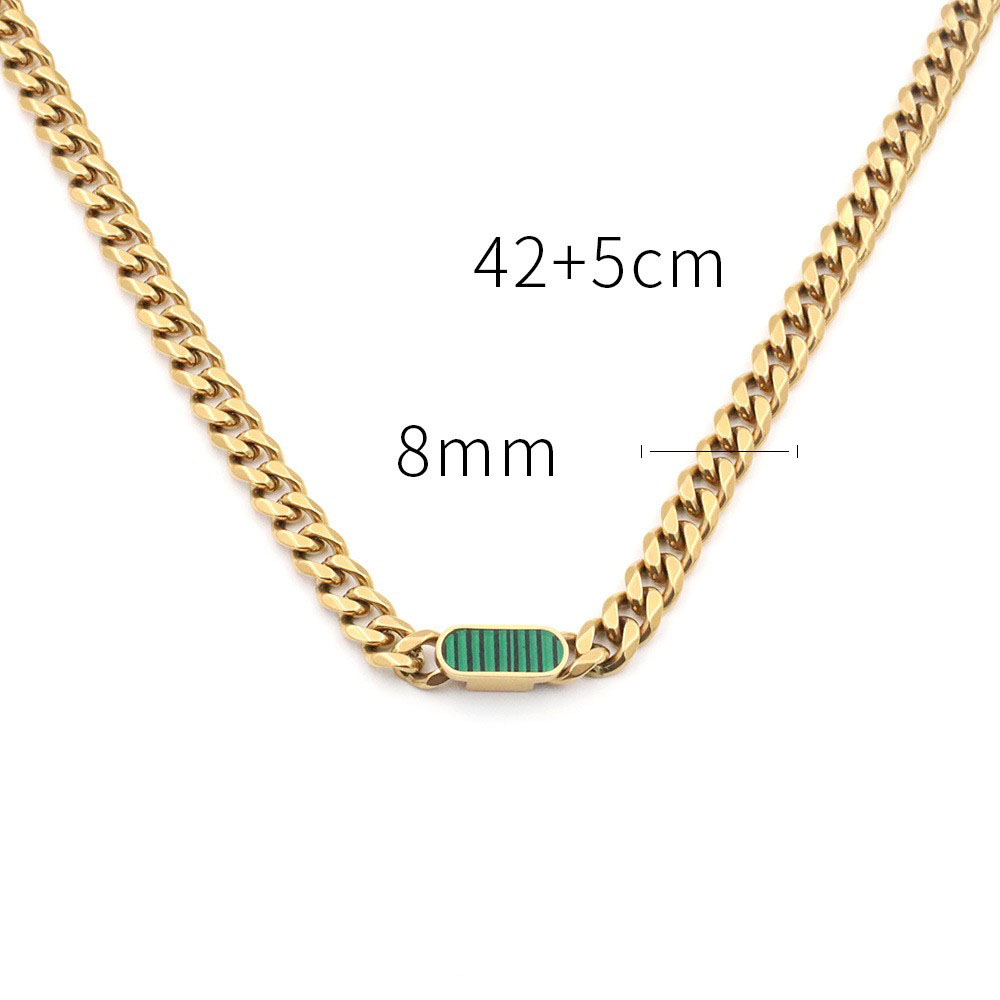 Green - six-sided grinding Cuban chain