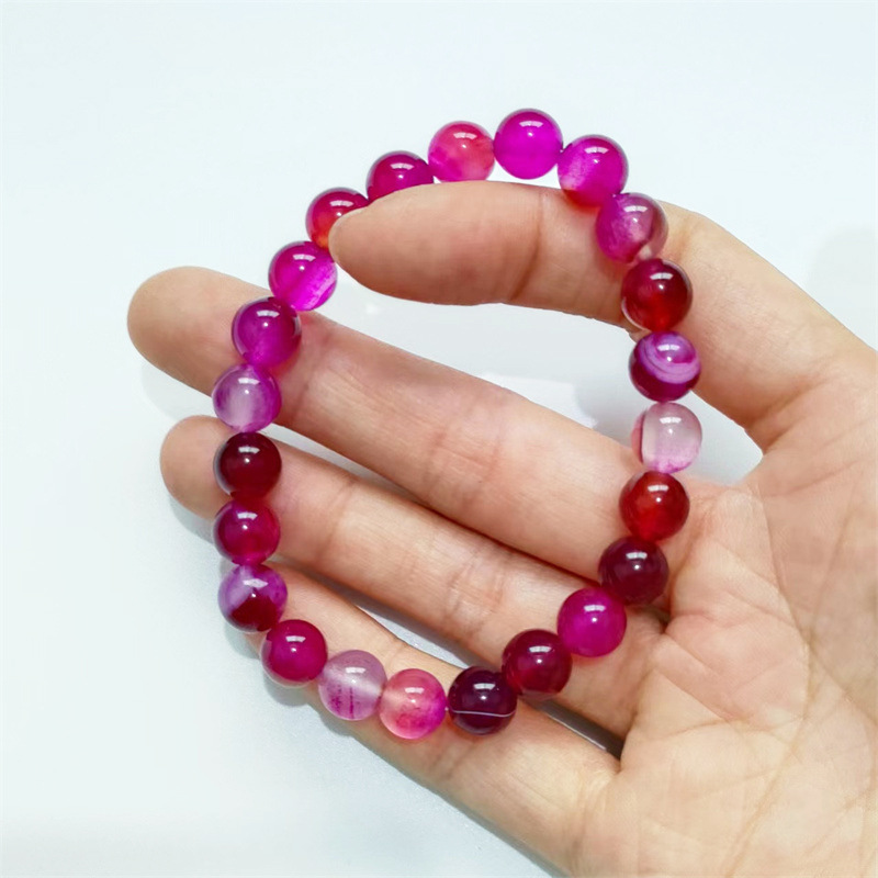 Rose red lace agate