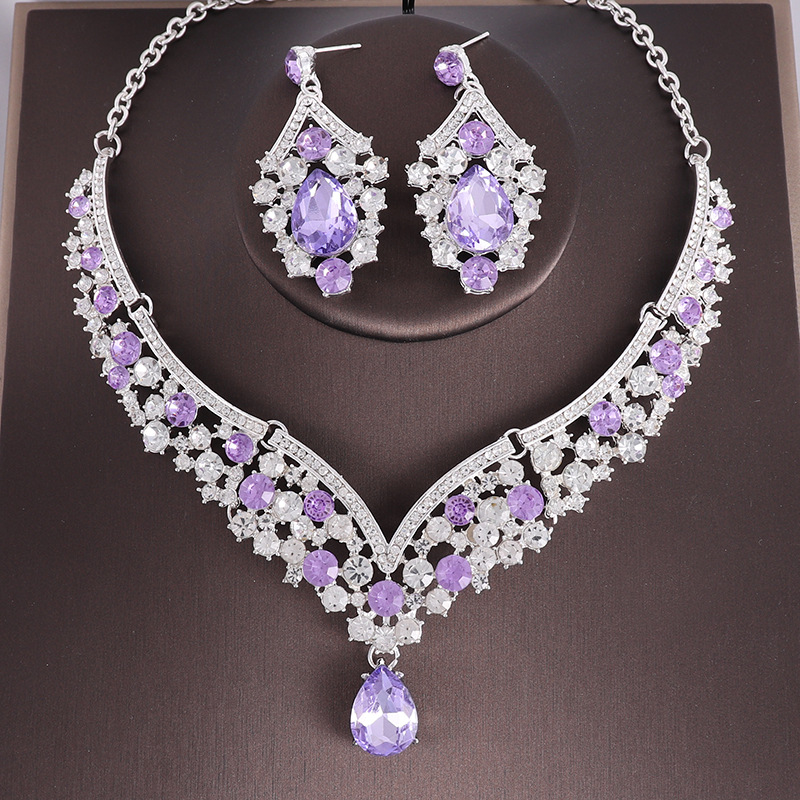 4:Thick silver white diamond light purple