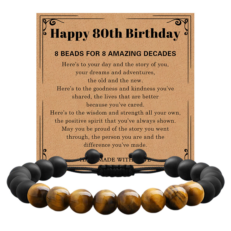 80th birthday bracelet