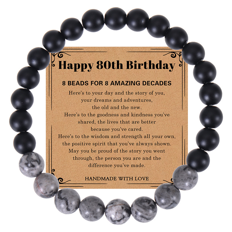 80th birthday bracelet