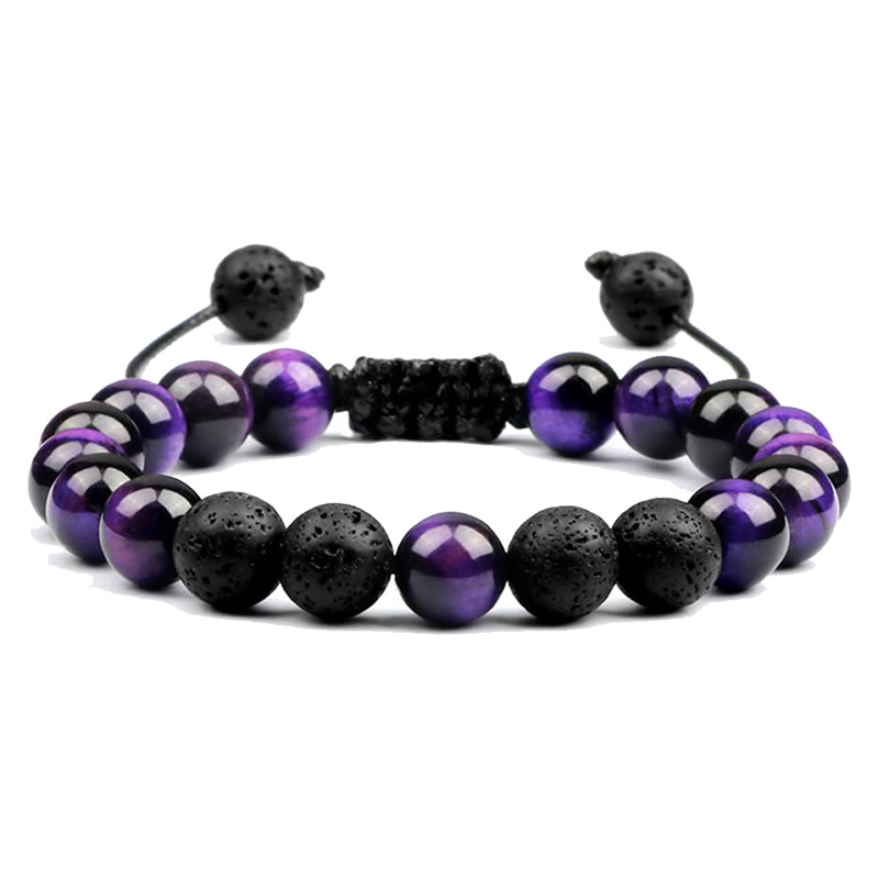 Purple Tiger Eye Stone Bracelet -2