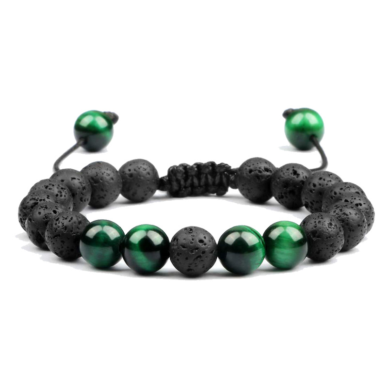 5:Green Tiger Eye Stone Bracelet -1