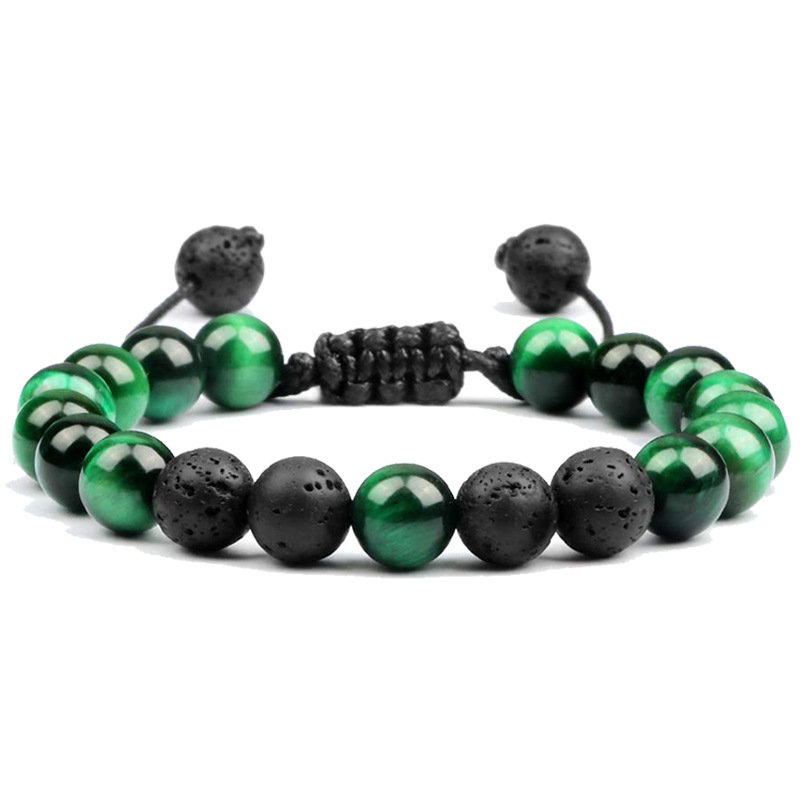 6:Green Tiger Eye Stone Bracelet -2