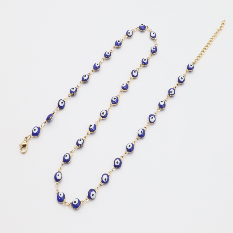 6:Necklace - Blue length 45   3cm