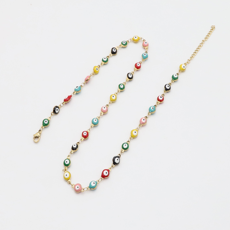 Necklace - Colorful length 45   3cm