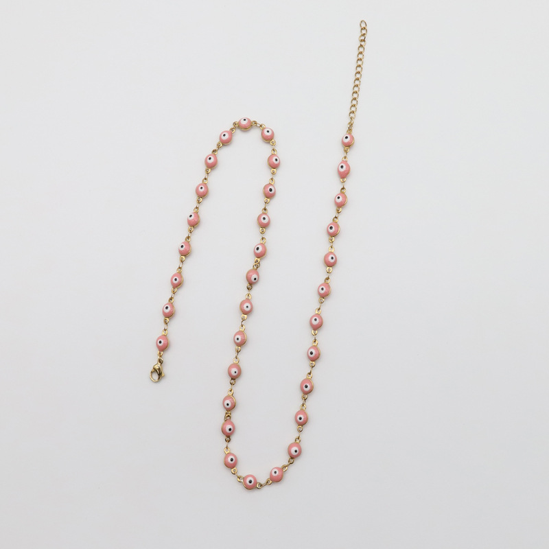 Necklace - Pink length 45   3cm