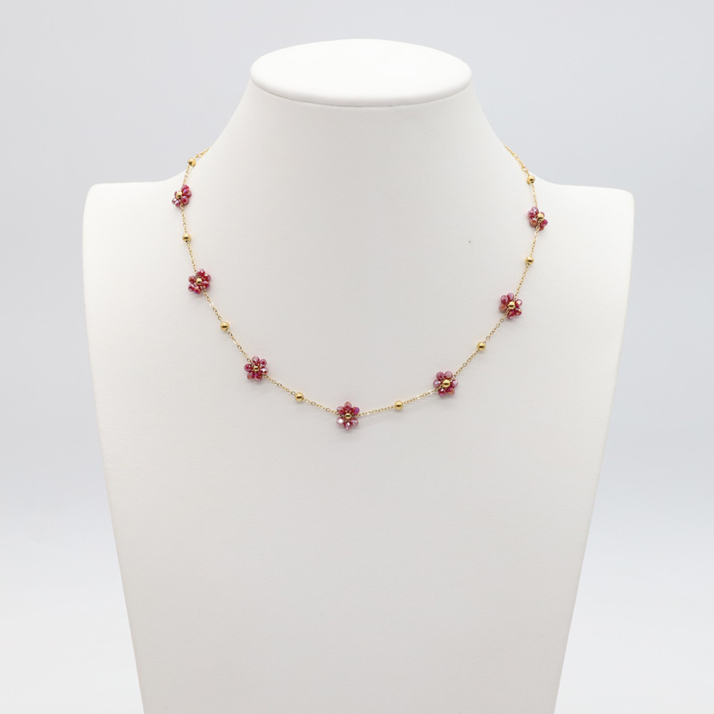 9:Dark red - necklace length 45   5cm