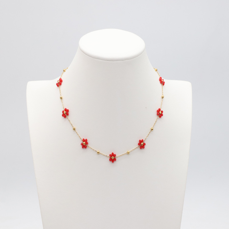 8:Red - Necklace length 45   5cm