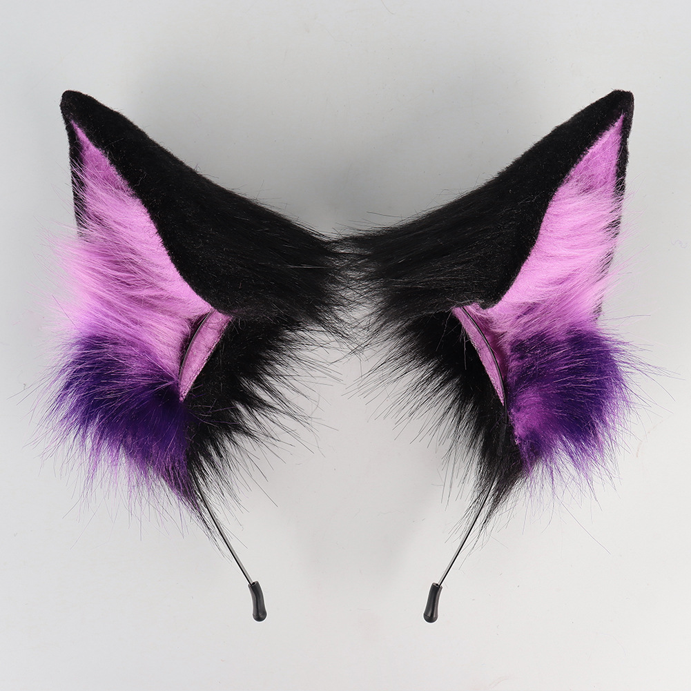 Purple black ears