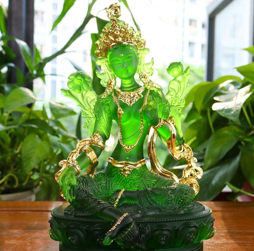 High 23cm green Tara gold