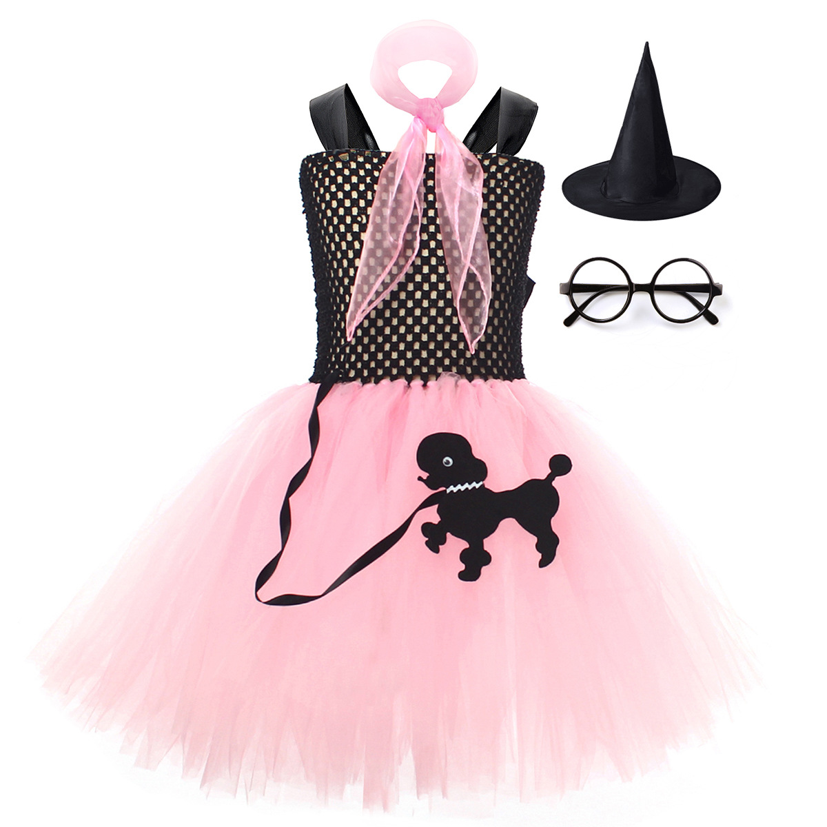 pink dress with accessories