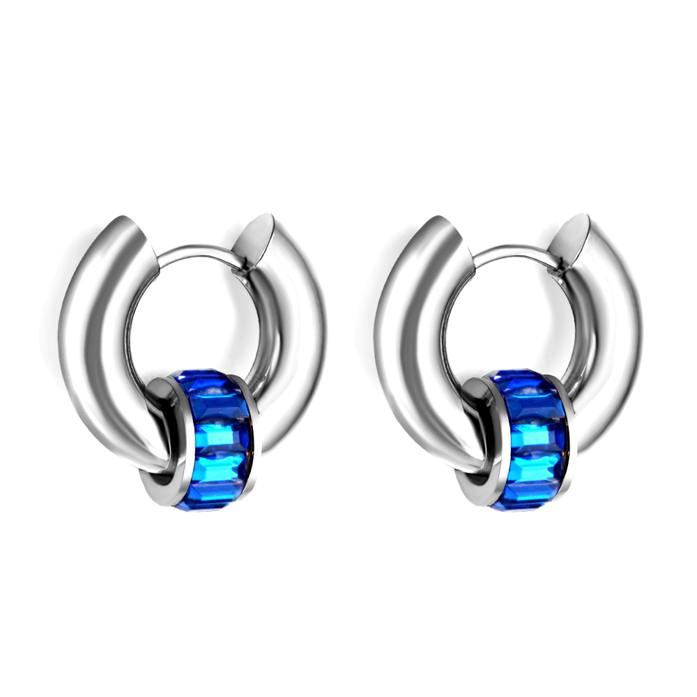 3:Blue diamond circle steel color
