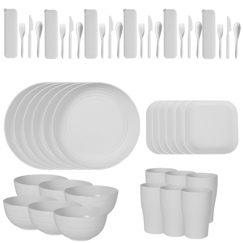 48 PCs/sets of 6 persons (with square dish)