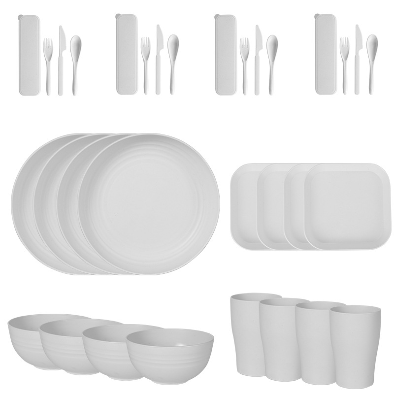 32 PCs/sets of 4 persons (with square dish)