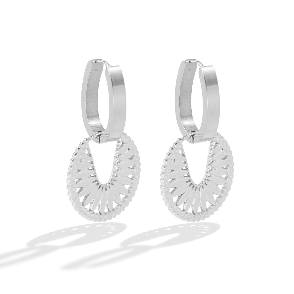 4:Steel earrings