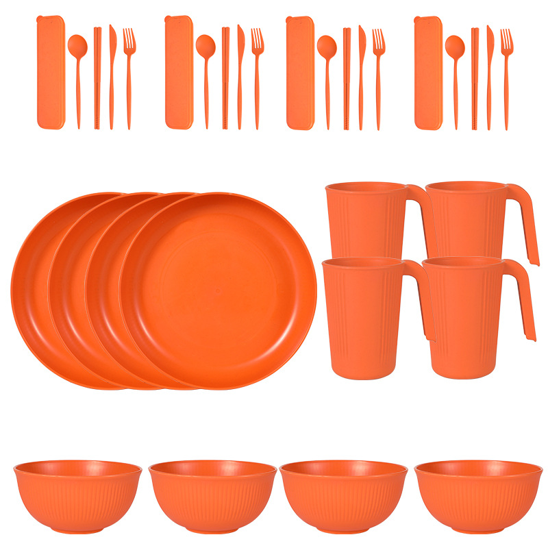 orange 32 PCs/set (without square dish)