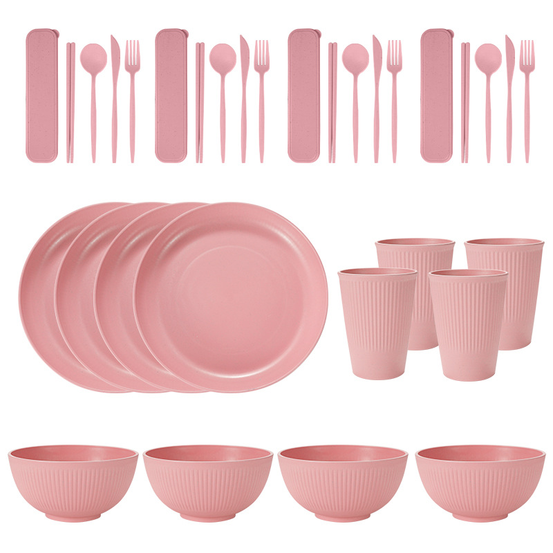 pink 32 PCs/set without square plate