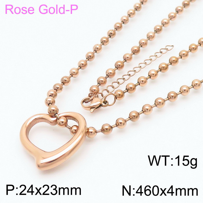 9:Rose gold necklace KN234443-Z