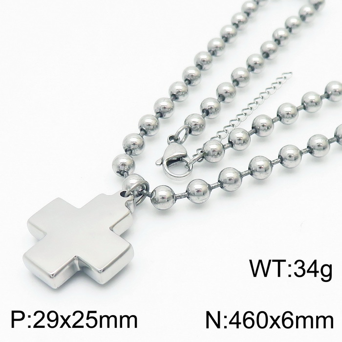 Steel necklace KN234435-Z