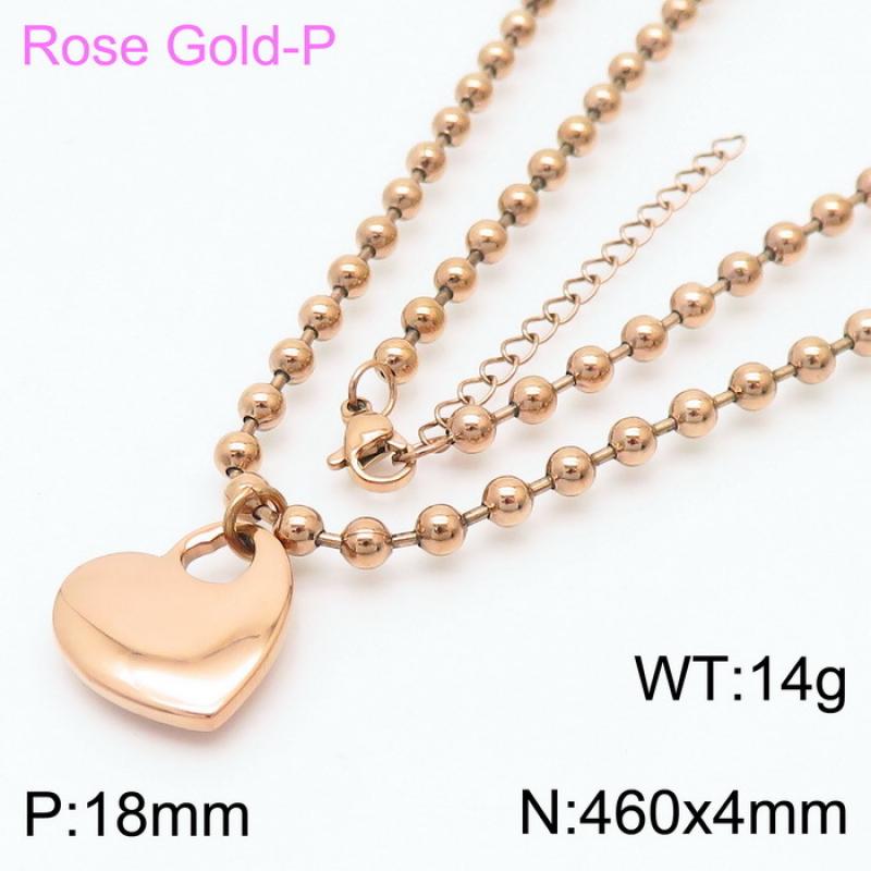 Rose gold necklace KN234413-Z