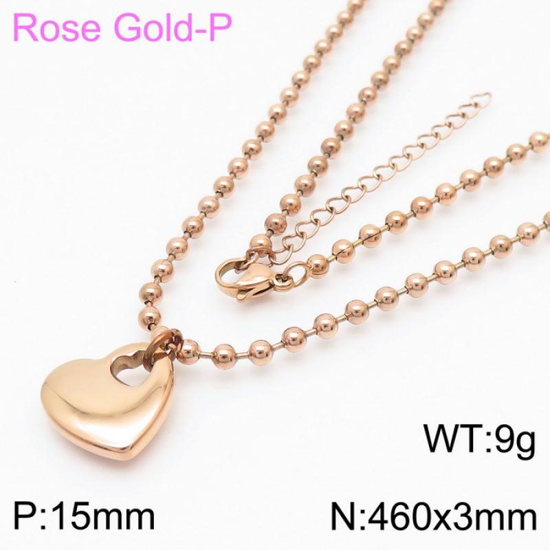 Rose gold necklace KN234393-Z