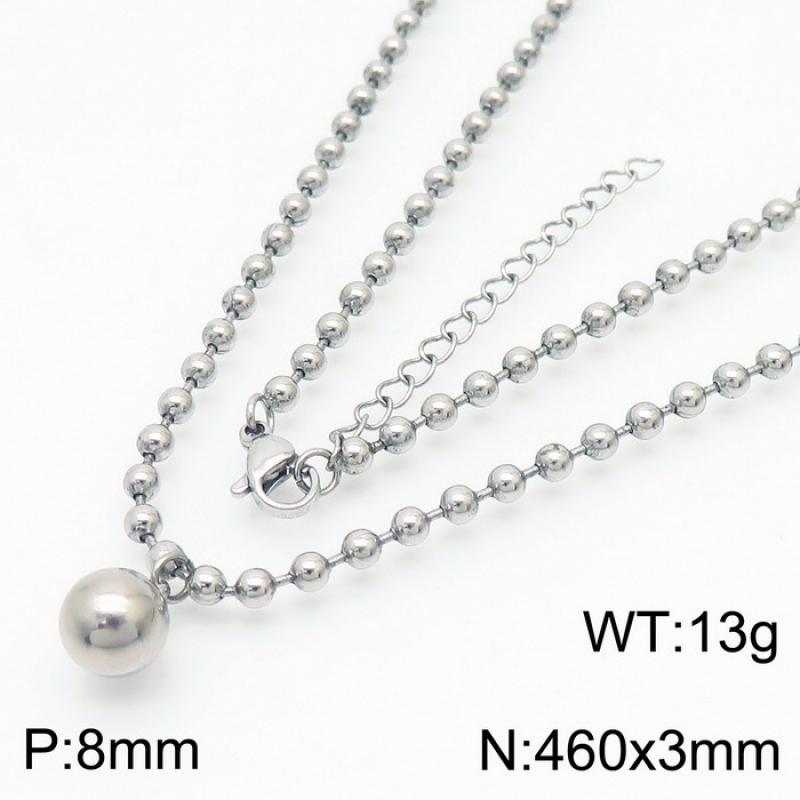 8mm steel necklace KN234403-Z