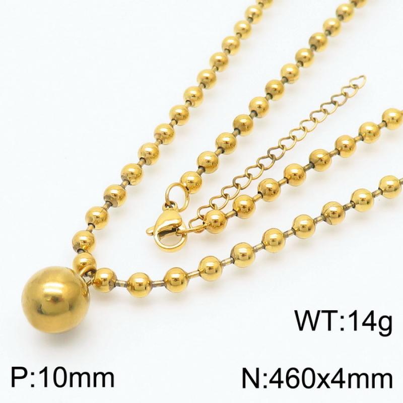 10mm gold necklace KN234405-Z