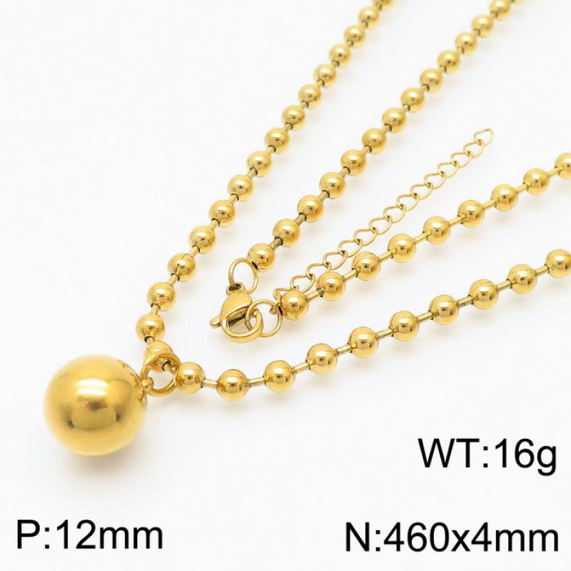 12mm gold necklace KN234407-Z