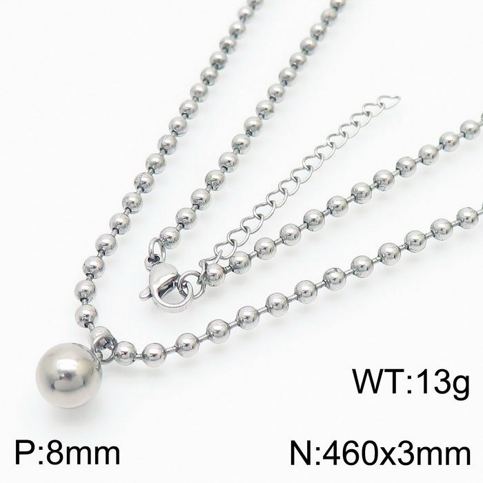 8:8mm steel necklace KN234403-Z