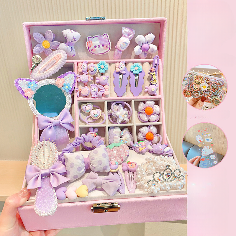 Purple bow gift box