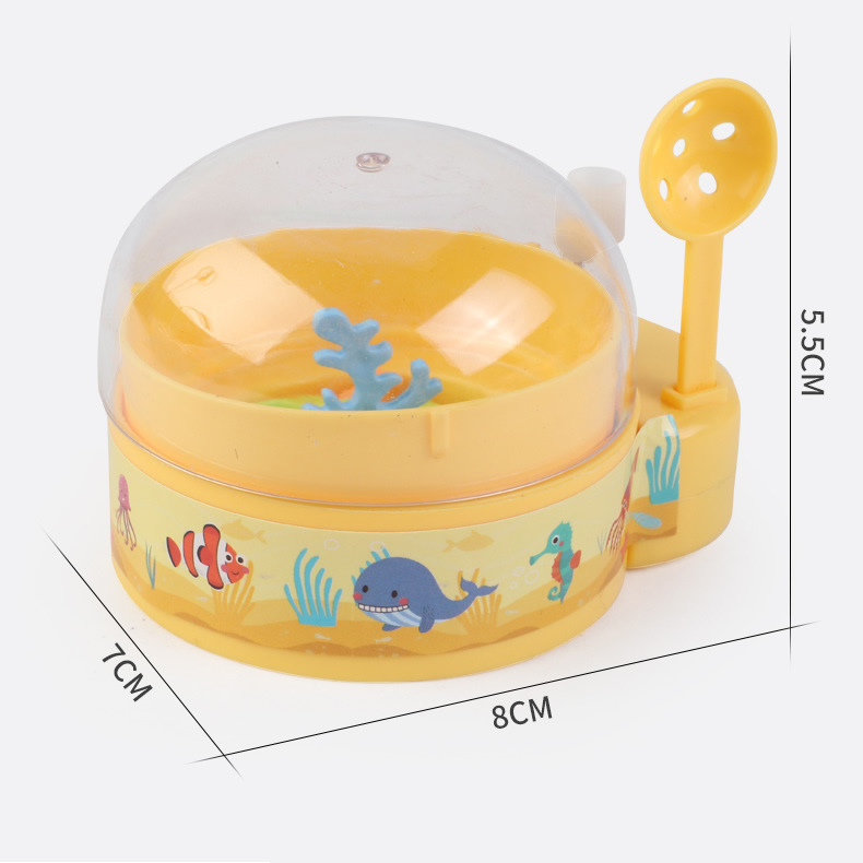 Mini transparent lid fishing machine [yellow] 8*7*5.5cm