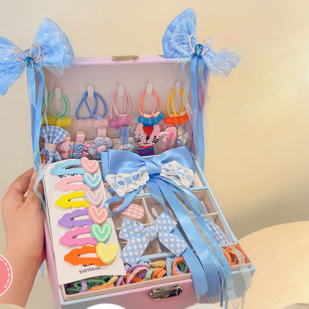 3:Blue bow gift box
