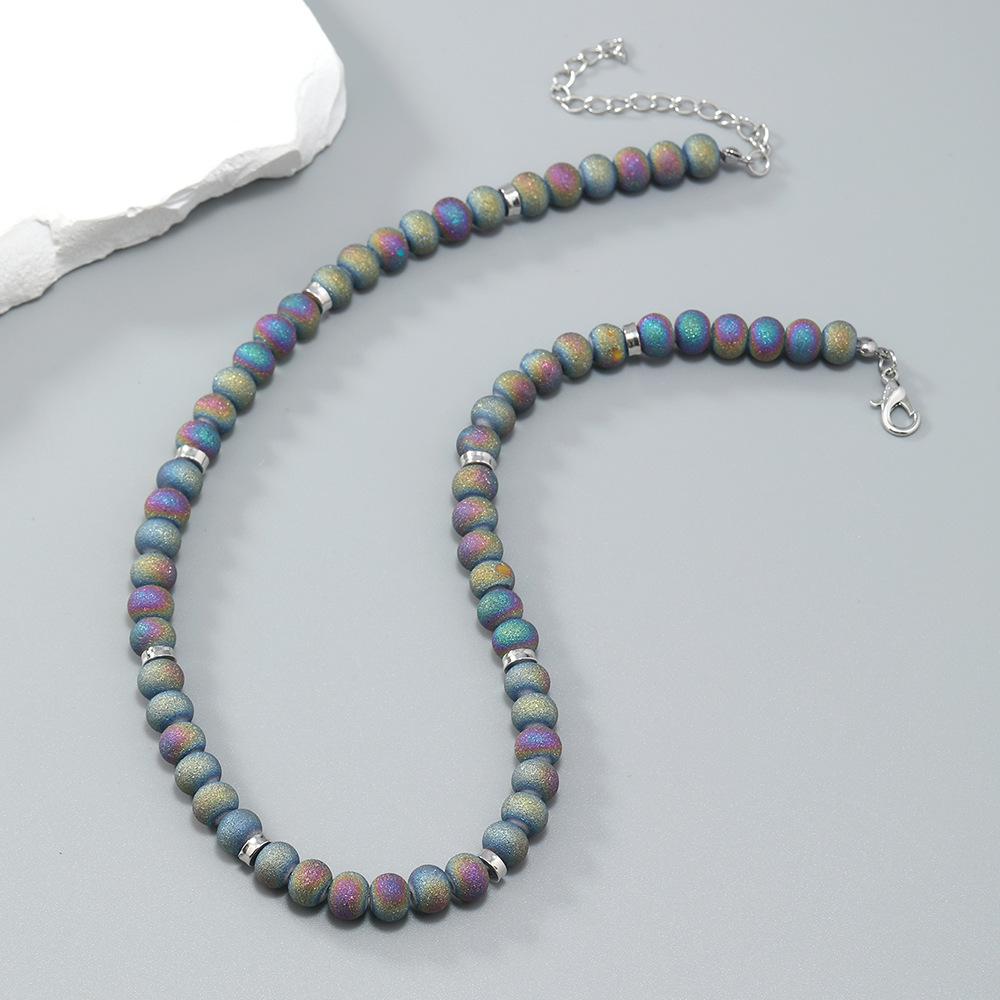 Colored crystal beads