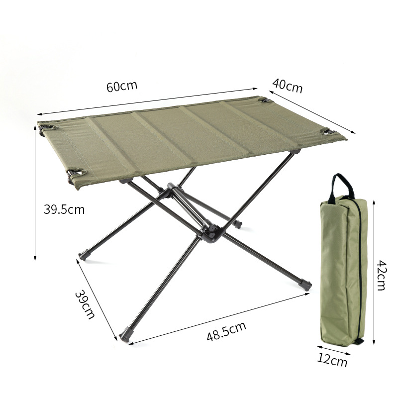 Army green cloth table