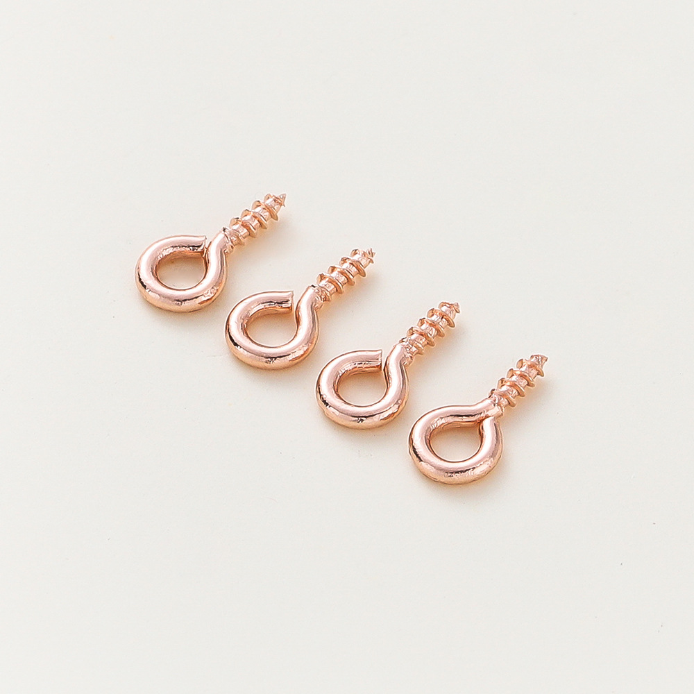 Rose gold plating real gold 4*8mm
