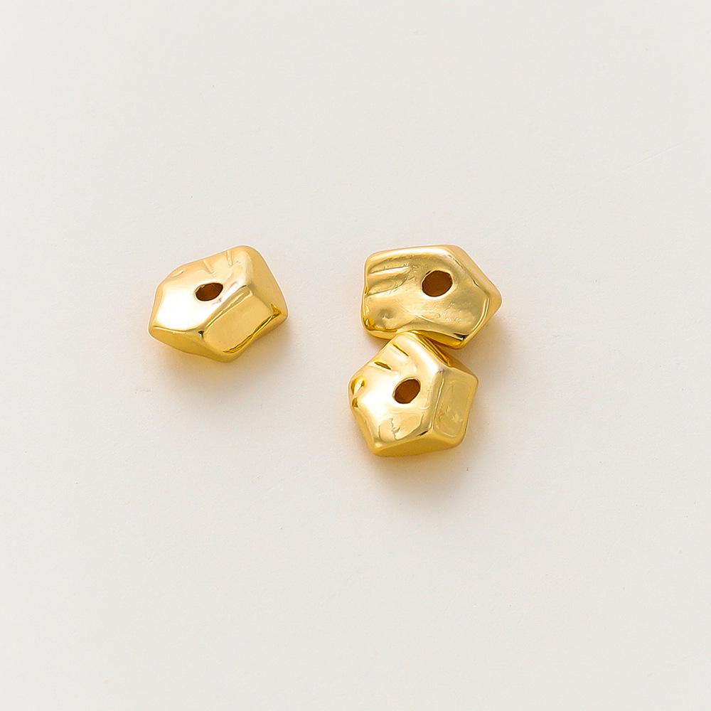 18k electroplated gold 5*6mm