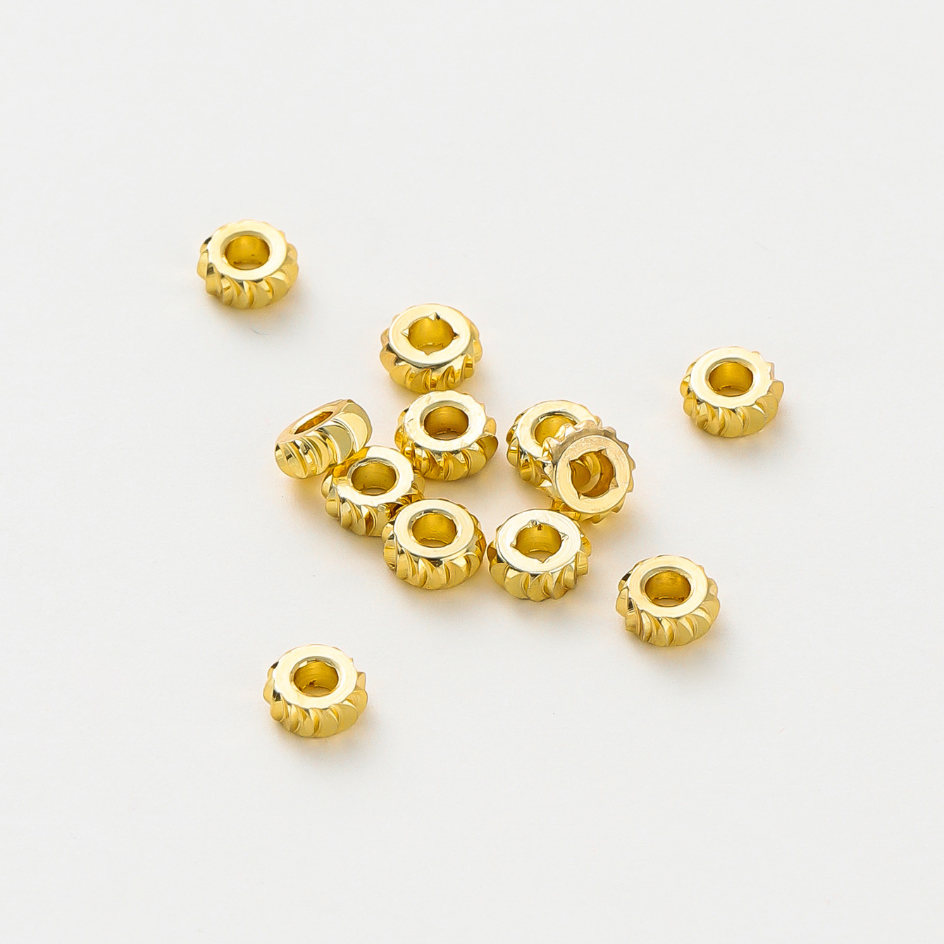 18k electroplated gold 1.3*3mm
