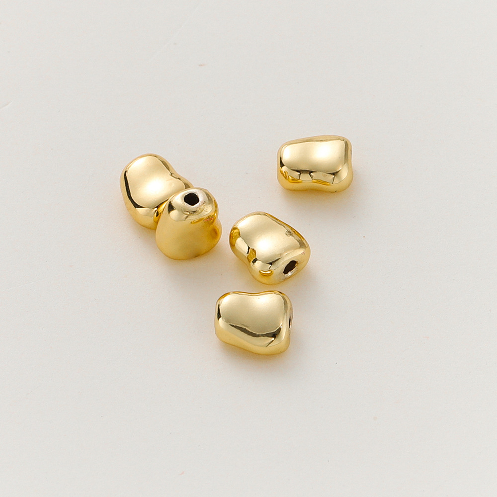 18k electroplated gold 6*7mm