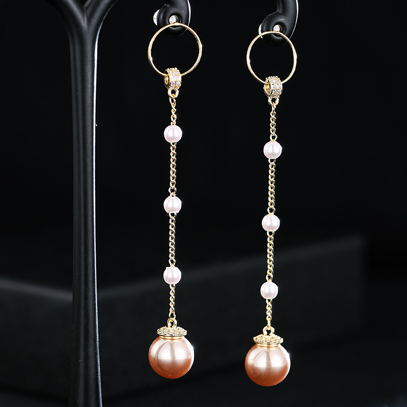 14K gold pink pearl