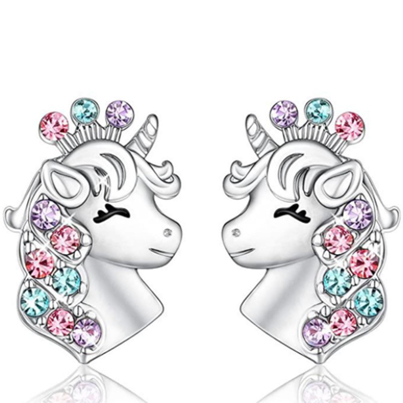 5:Silver stud earrings 2x2cm