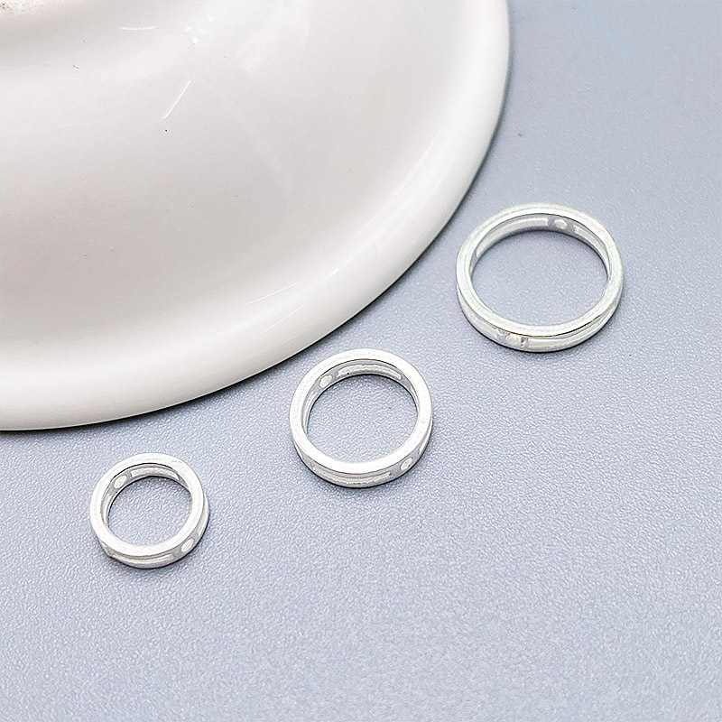 [ plain silver ] hollow ring 10mm (put 7m beads)