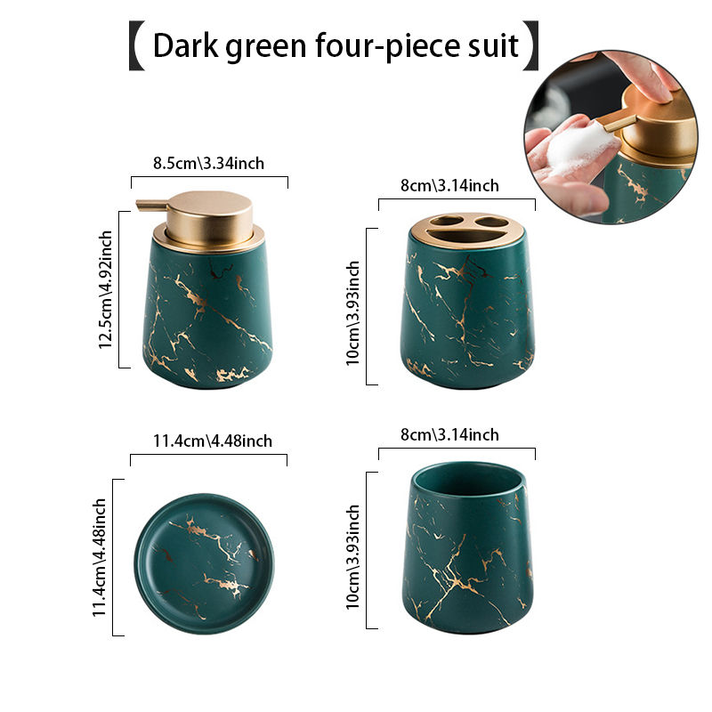 Green four-piece set