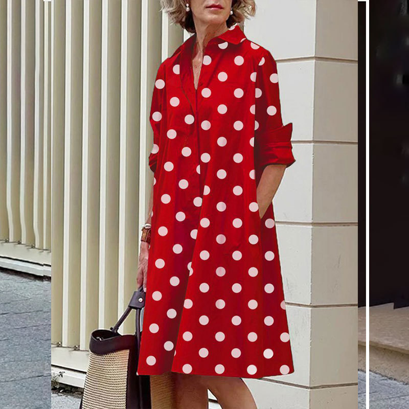 Red with white dots