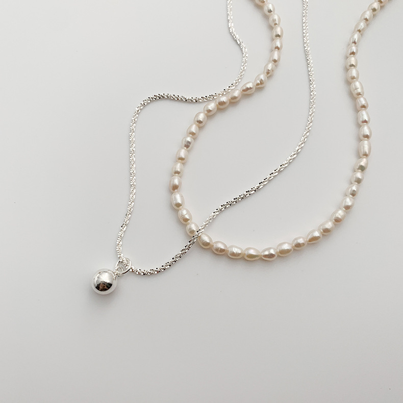 1:Silver bead chain