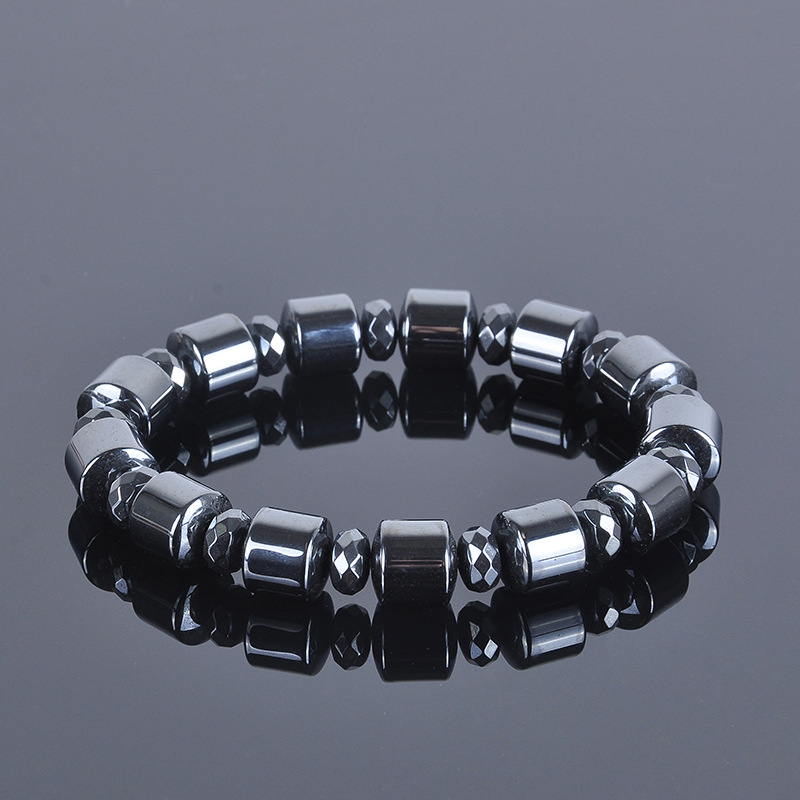 Cut corners flat bead bracelet