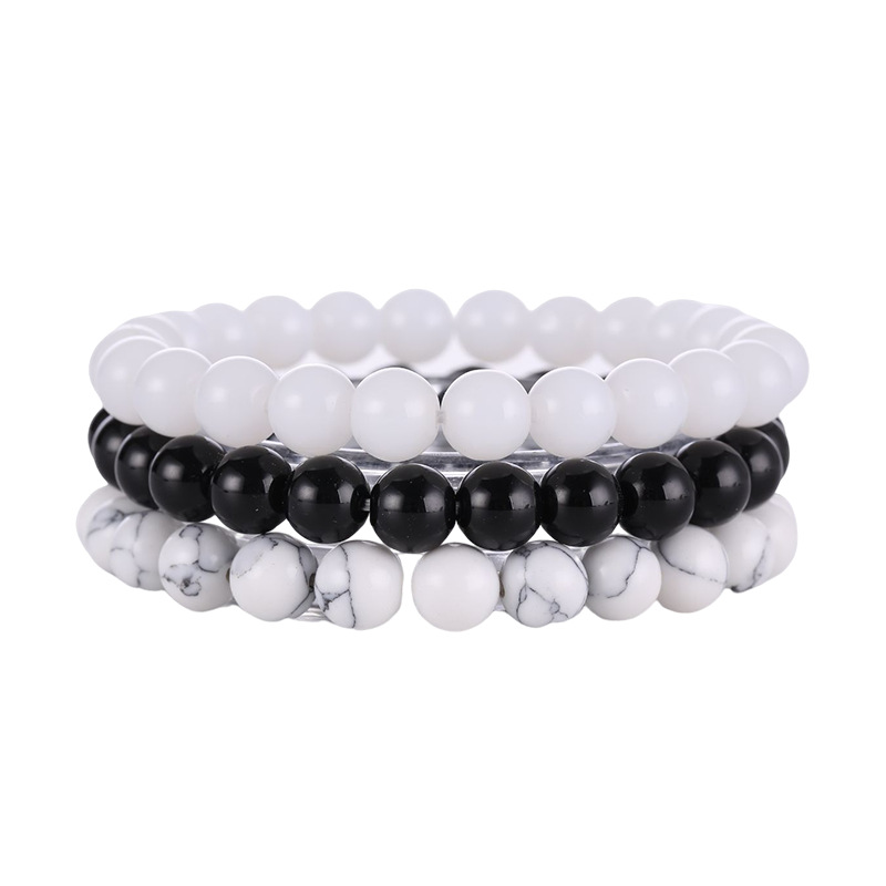 Imitation white jade - smooth black - synthetic wh