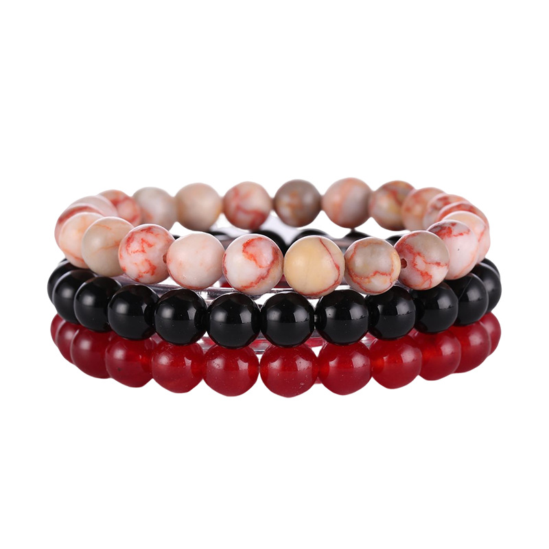 Red network - smooth black - carnelian